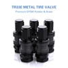 CKAuto 5 Pcs VS33/TR33E Tubeless Metal Clamp-in Valve Stems, Black