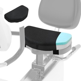 MABOZOO Cojín de asiento de bicicleta estática, cómodo cojín de asiento de bicicleta reclinada con funda lavable, almohadilla de espuma para remo para máquina de remo, bicicleta