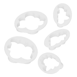 Cortador de galletas, forma de nube no tóxica, fácil de limpiar, 5 moldes para galletas, para sándwiches de arcilla ultraligera, pasteles, galletas