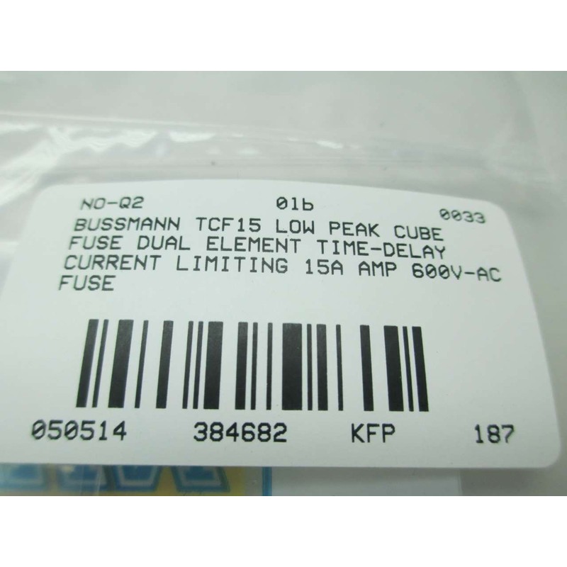 COOPER BUSSMANN Industrial & Electrical Fuses 600V 15A Time Delay