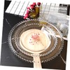 CIYODO 1pcs Pearl Edge Glass Plate Elegant Fruit Salad Dish