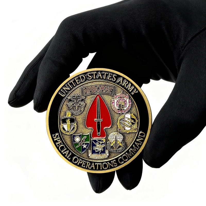 Hollycoin U.S. Army Challenge Coin Special Operations Command Sine Pari