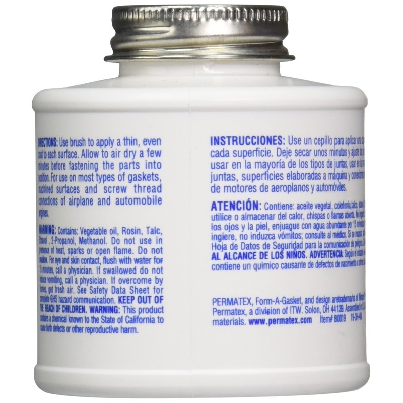 Permatex 80019 Aviation Form-A-Gasket No. 3 Sealant, 4 oz.