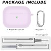 Funda compatible con Airpods Pro, funda de silicona suave con
