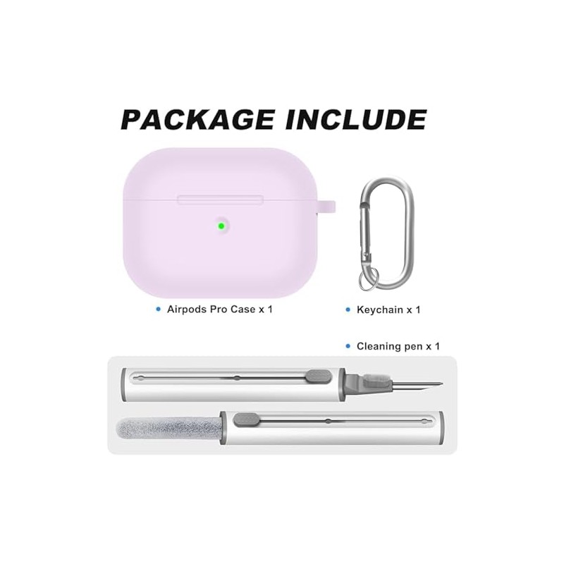 Funda compatible con Airpods Pro, funda de silicona suave con