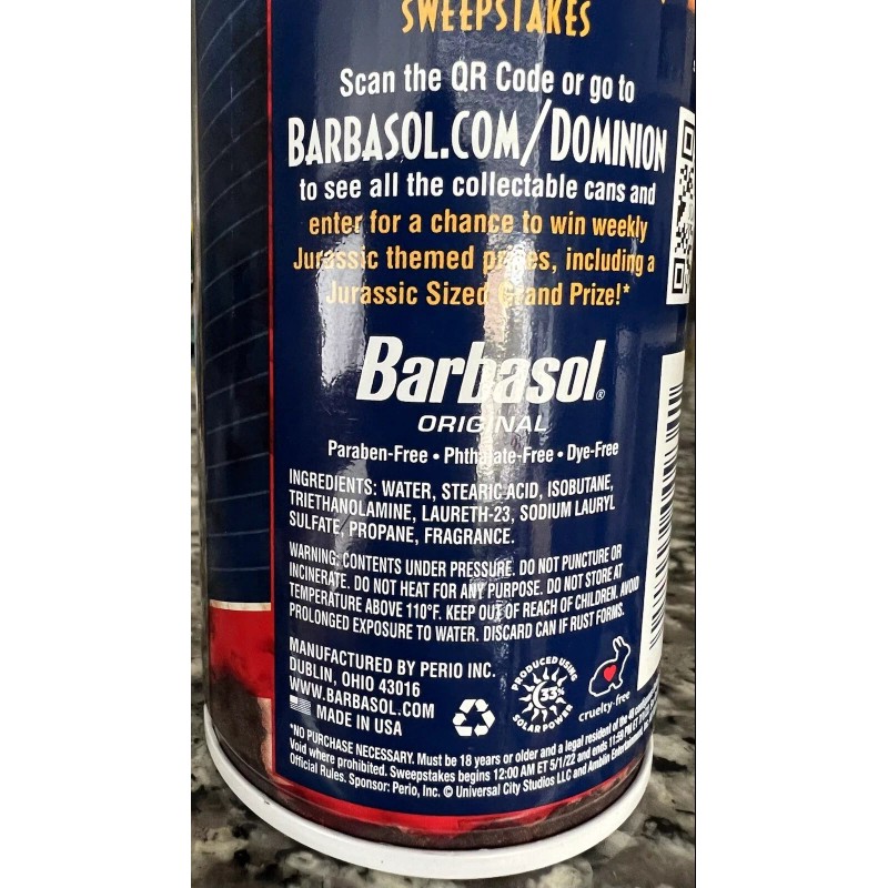 Barbasol Jurassic Park World Shaving Cream Original Brand New Excellent