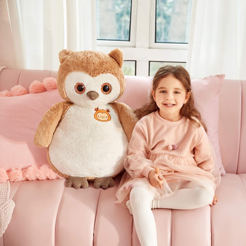 IKASA Giant Owl Stuffed Animal Plush Toy,23" Large Cute Jumbo