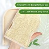 Guantes Exfoliantes de Lufa Natural y Tela de Rizo para