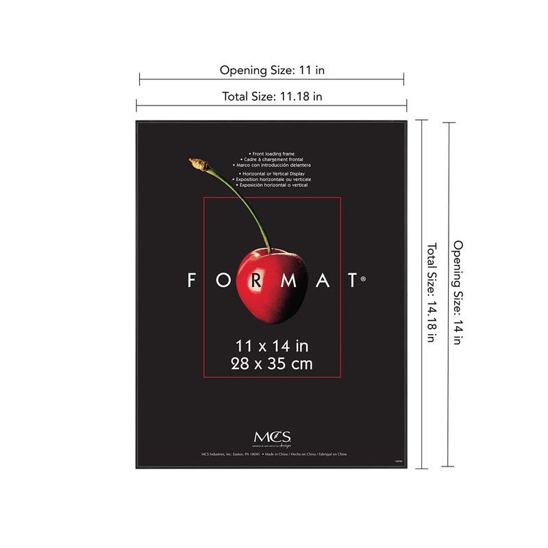 MCS Format Picture Frames, Gallery Wall Frames, Black, 11 x