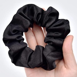 LLTGMV Satin Scrunchies, Softer than Silk, Hair Scrunchies for Frizz Prevention, Satin Hair Ties for Breakage Prevention and Gentle Style Preservation, Sleep and Night Scrunchie, 5 Pack, Blush