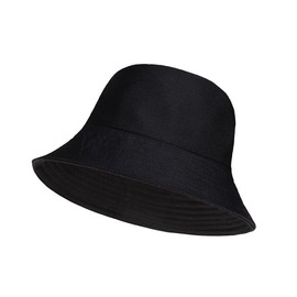 COSHAL® Unisex Bucket Hat Reversible Mens, WOM-ens Cotton Fisherman Hats for Hunting, Camping, Hik-ing, Travelling, Fishing, Football Summer Sun Hat Plain Colours Size 56-58cm, (Black)