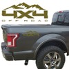 4X4 Off Road Mountain Bedside Vinyl Decal for Ford Trucks