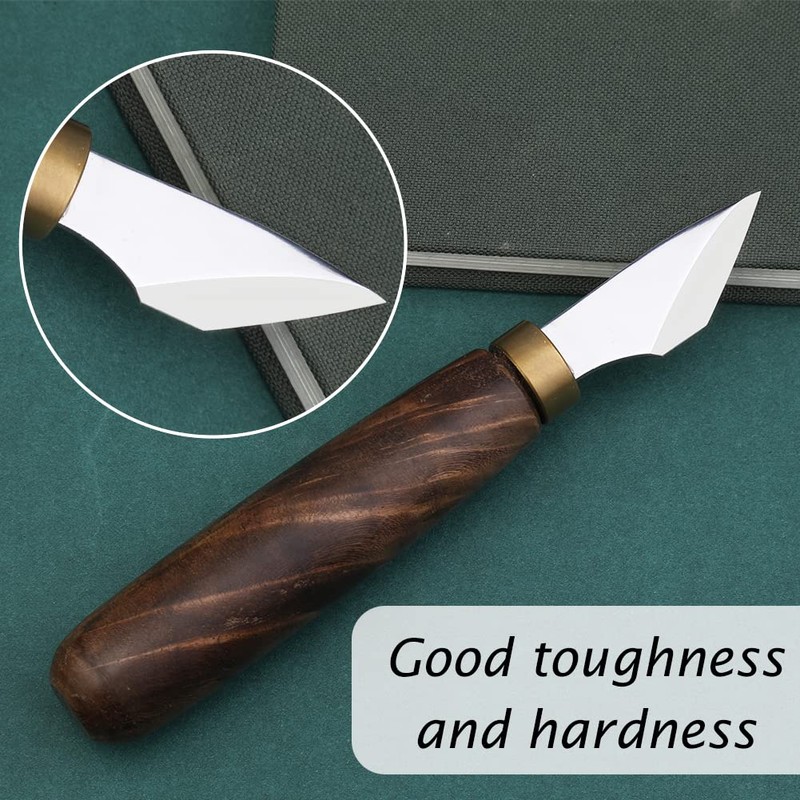 DIUDUS Leather Cutting Knife, Bevel Head Leather Skiving Knife with