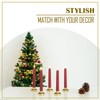 Smtyle Gold Minimalist Candlestick Holders Set of 5 Simple and