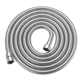 RUMOSE Shower Hose 118 inches Shower Hose Extra Long Stainless Steel Shower Hose Attachment Flexible Handheld Shower Sprayer Hose, Polished Chrome, R_THS_00001_01_PC_118