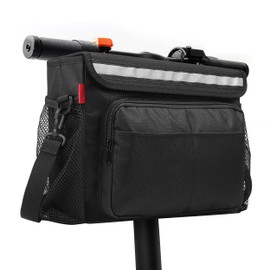 Mobility Scooter Bag with Reflective Strip – Durable 1680D Oxford Fabric, Large Storage with Laptop Compartment, Cup Holders & Shoulder Strap – Universal Fit for Electric & Knee Scooters