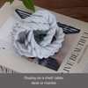 Elements Decorative White Braided Rope Knot Figurine, Modern Coastal Decor