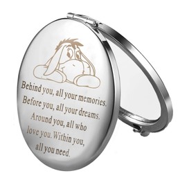 FEELMEM Eeyore Inspirational Gift Behind You All Your Memories Movie Compact Mirror Cartoon Eeyore Fans Gift