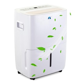 JHS 35 Pints Dehumidifier for Spaces up to 2,500 sq. ft at Home with Drain Hose, Reusable Air Filter, and 1.05 Gal Water Bucket, Perfect for Bedrooms Bathrooms Basements