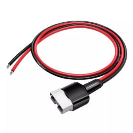 SEBATECH 8AWG Battery Cable for Anderson 50A Plug Pigtail Wire Lead SB50 50 Amp Connector - 5 FT