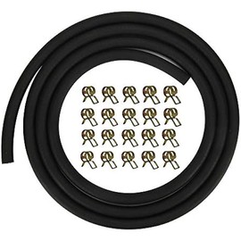 Be-one 1/4 Inch ID Fuel Line+20pcs 2/5" ID Hose Clamps for Kawasaki Kohler Briggs & Stratton Small Engines 9.8 Feet Length