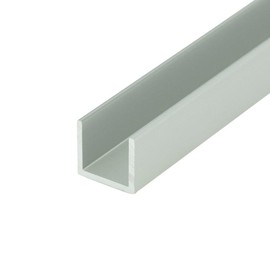 Outwater Satin Finish 1/2'' Inside Dimension Aluminum U-Channel 48'' Length (Pack of 3) Alu847-S C-Channel