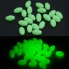 JSHANMEI Glow Fishing Beads Hard Plastic Luminous Beads Green Oval
