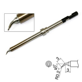 HAKKO Solder Tip,0.07 in. x 0.11 in.,Bent T30-J