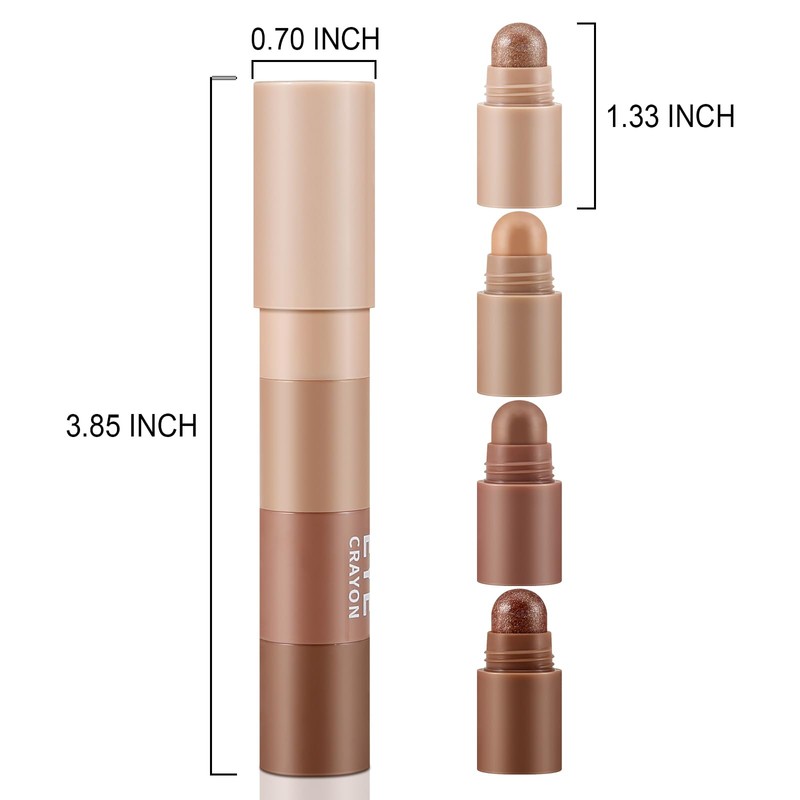 Apooliy 4 Colours Eyeshadow Pen, Mother of Pearl Fine Glitter
