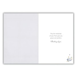IC&G Loss of Mum Sympathy Card - Condolence Card with Bird and Lily Flowers Design with Embossed Foil Details - Artistic Bereavement Card