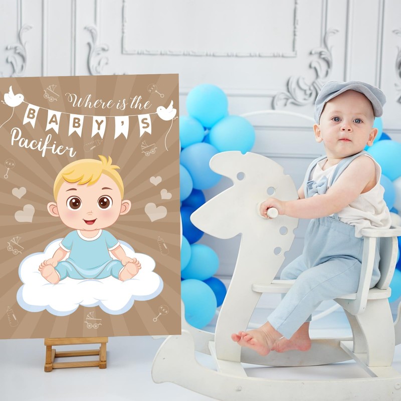 Hooqict Pin The Pacifier on The Baby Game Funny Baby