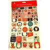 Tallon Xmas 100 Assorted Stickers, Christmas Colours, 21.01 x 9.5