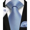 Enlision Men's Tie Wedding Ties Tie and Pocket Square Cufflinks