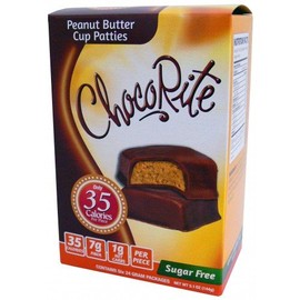 CHOCORITE CHOCOLATE VALUE PACK -6 24 GRAM BARS-SUGAR FREE-35 CALORIES PER PIECE (PEANUT BUTTER CUP PATTIES VALUE PACK)