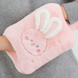 Microfiber fringed pocket thermal cushion compress pack Water bag pink/2000ml