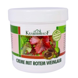 Krauterhof Horse Chestnut & Red Vine Cream for Varicose Veins, Aching Legs - 250ml, All Skin Types