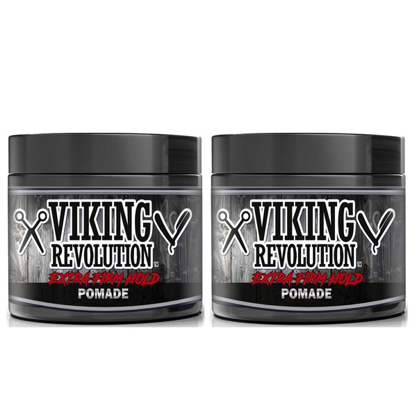 Viking Revolution Extreme Hold Pomade for Men – Style & Finish Your Hair (2 Pack)