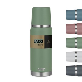 Campo Libre. Jaco® I Thermos Flask 1 Litre & 750 ml I Thermos with Cup I Our Thermos Flask Keeps Hot for at least 24 Hours I Insulated Jug with High-Quality Double Wall Insulation is 100% Leak-Proof