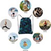 Dark Blue Sea Turtle Drawstring Bags Drawstring Gym Bag Waterproof