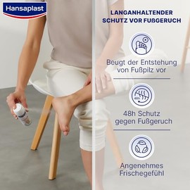 Hansaplast Fußpilz-Schutz 2in1 Deo (150 ml), antibakterielles Fußdeo mit 48h Schutz vor Fußgeruch, Fußspray zur Vorbeugung von Fußpilz