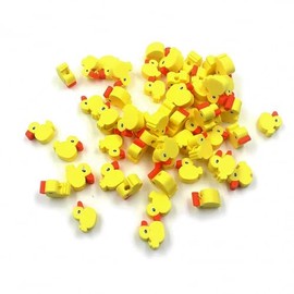 100 Pcs Polymer Clay Beads Heishi Spacer Beads Supplies (Duck)