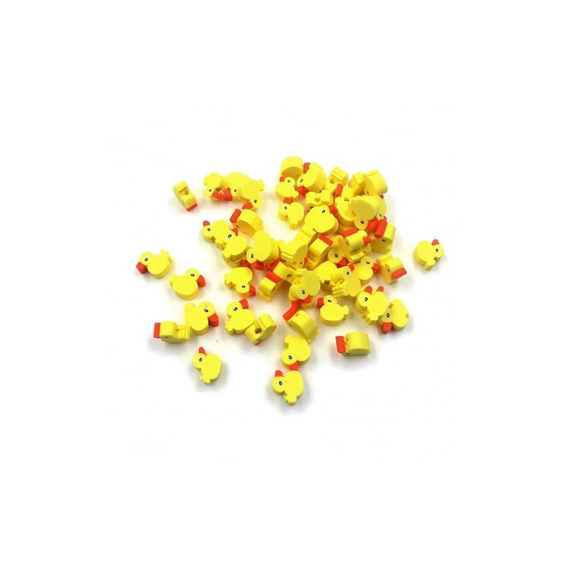 100 Pcs Polymer Clay Beads Heishi Spacer Beads Supplies (Duck)