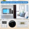 Universal Thermostat Lock Box with Combination and Key Lock, Clear