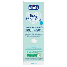 Chicco Baby Moments Tägliche Wickelcreme, Windelwechselpaste, leichte Textur für den täglichen Gebrauch, parfümfrei, dermatologisch getestet auf empfindlicher Haut, 100 ml