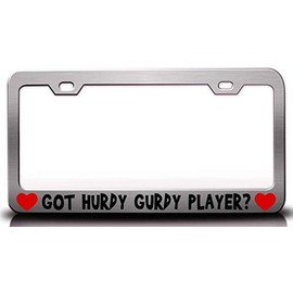 Custom Brother - GOT Hurdy Gurdy Player w/Heart Music Musician Metal Car SUV Truck License Plate Frame Ch s20