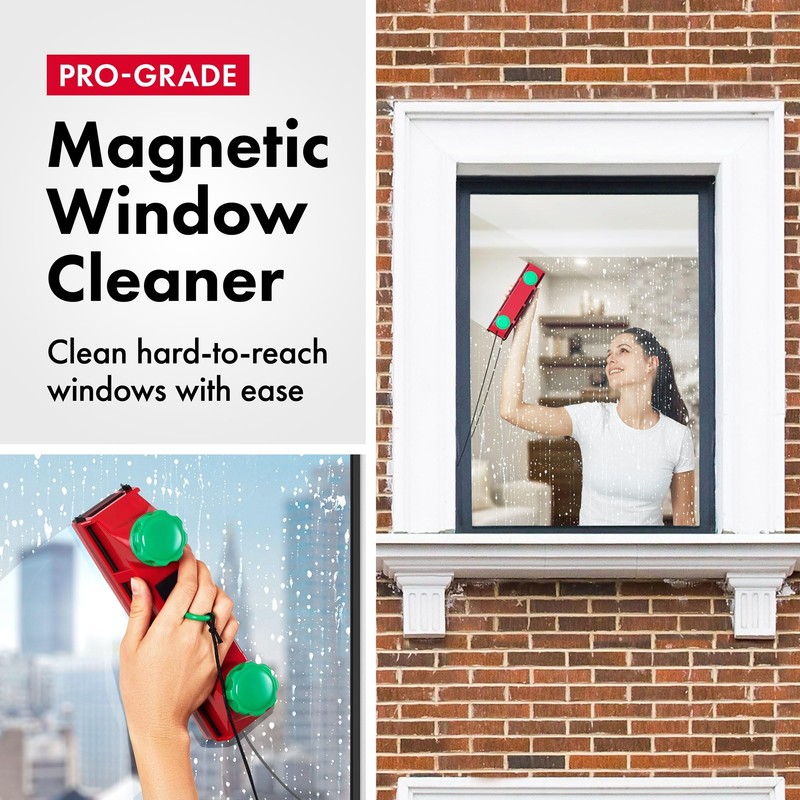 Tyroler Magnetic Window Cleaner Tool | The Glider D4 Double-Sided