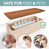 NATURE SUPPLIES Set of Two Natural Wood Cable Management Box,