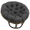 Blazing Needles Solid Tufted Outdoor Papasan Cushion, Cool Grey