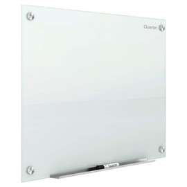 Quartet Magnetic Glass Dry Erase White Board, 3' x 2' Whiteboard, Infinity Frameless Mounting, White Surface (G3624W)
