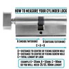 High Security 1 Star Thumturn Euro Cylinder Lock 40mm Internal